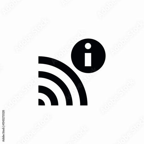 wifi information icon sign vector