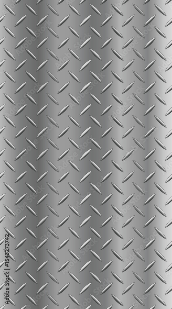 shiny metal tread diamond plate pattern steel texture illustration wallpaper vertical background