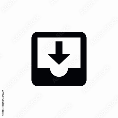 inbox receive icon sign vector