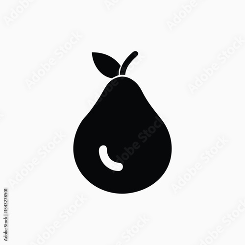 pear fruit icon fully editable vector template