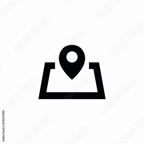 map location icon sign vector