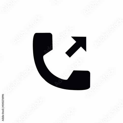 outgoing call icon sign vector