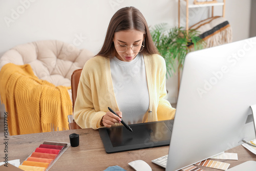 Young female graphic design...