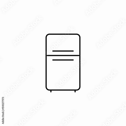 refrigerator freezer icon sign vector