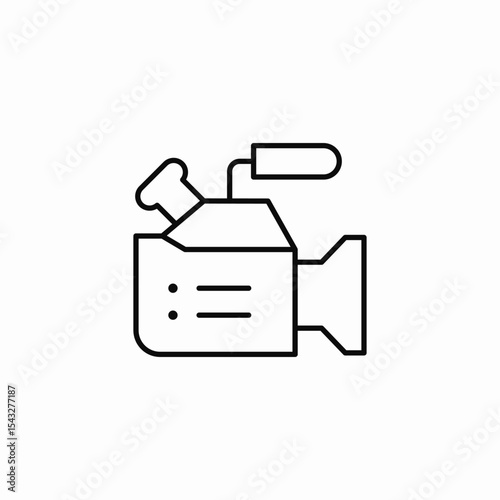 reporter videocamera icon sign vector