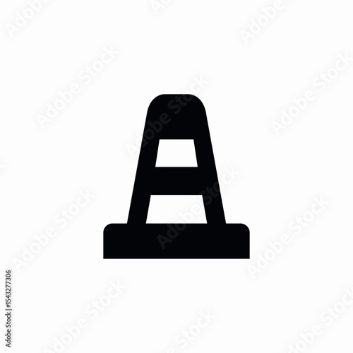 road cone icon sign vector