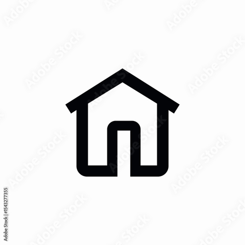 roof home icon sign vector