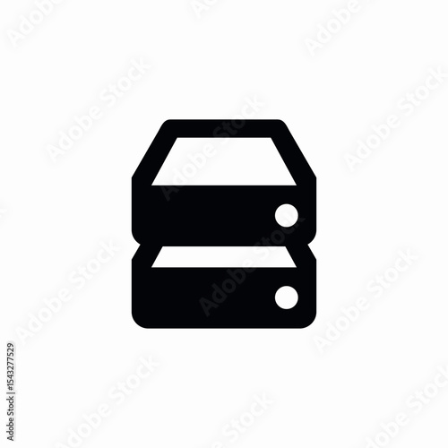 server system stack icon sign vector