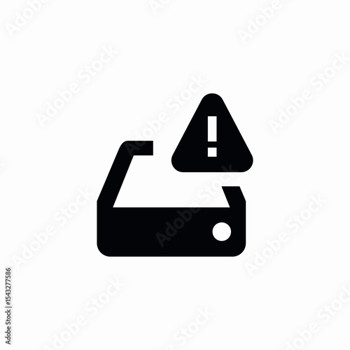 server warning icon sign vector