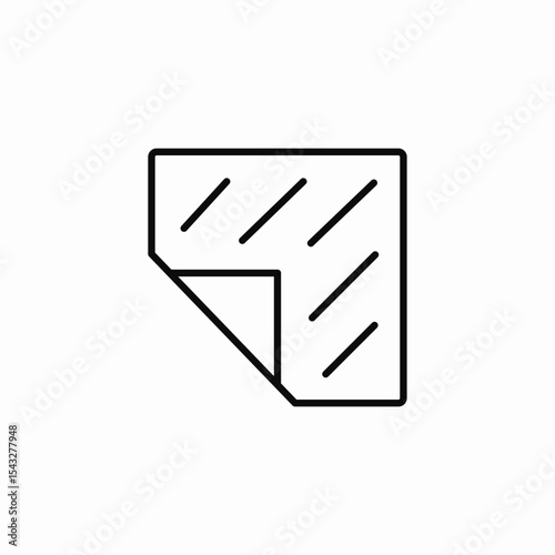 stick paper removal icon sign vector
