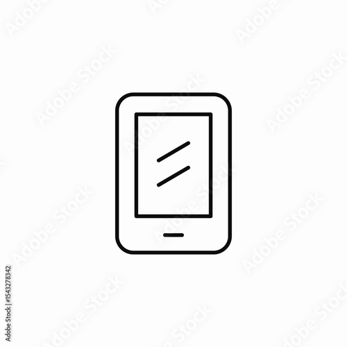 touchscreen mobile device icon sign vector