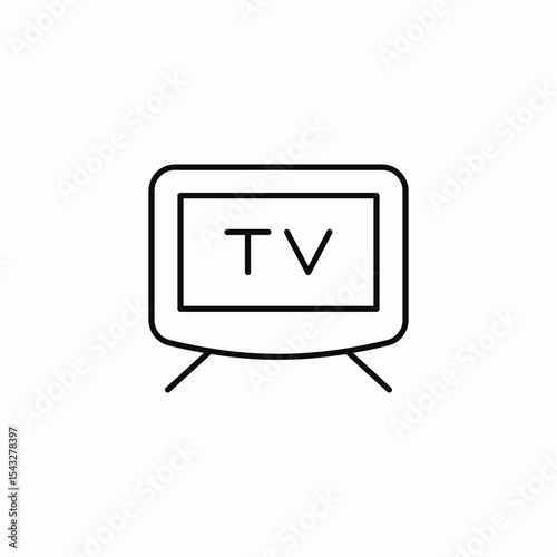 tv screen icon sign vector