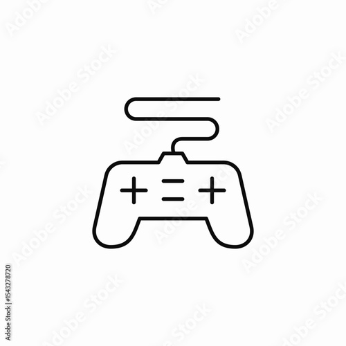 wired controller icon sign vector