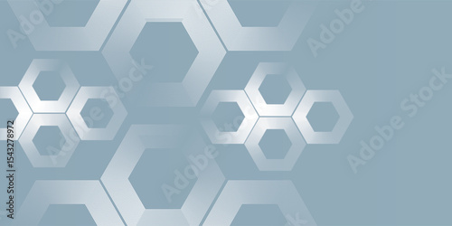 Gray Tech Finance Fintech Background Abstract Hexagon Pattern. Abstract Business Tech Science Vector Backdrop art nice modern line