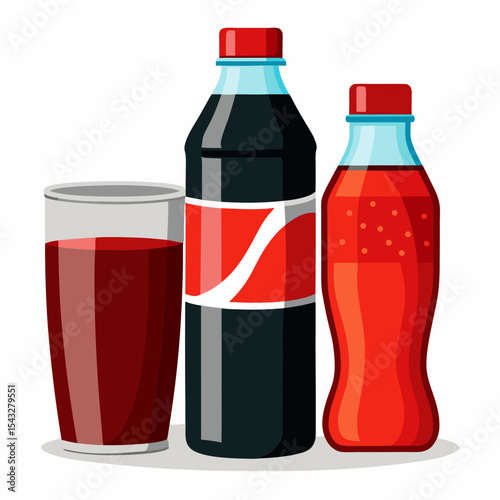 set of different drinks