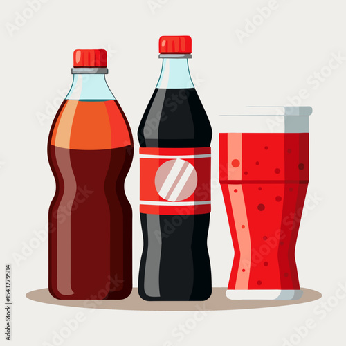 set of beer bottles