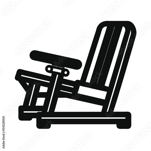 Adirondack chair black and white illustration