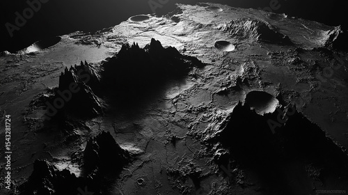 Lunar Topography A Monochromatic Perspective