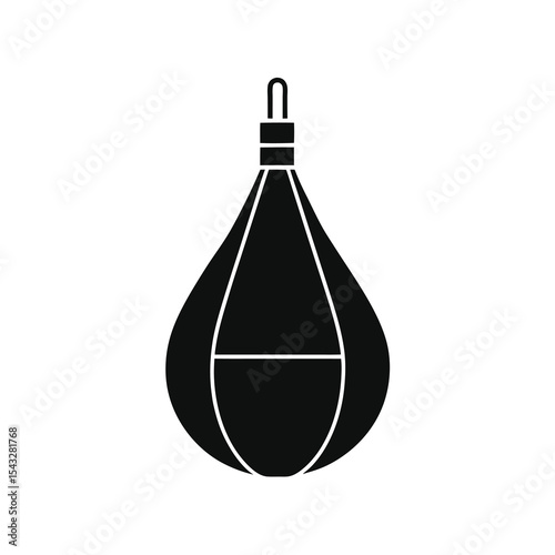 Black Silhouette of a Speed Bag