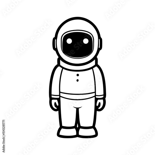astronaut standing upright. 