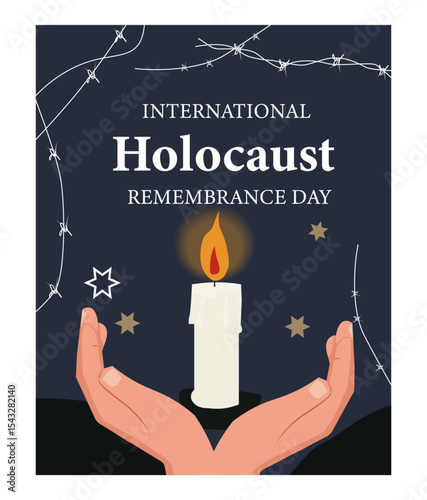 Intl Holocaust Remembrance Day Vector Set-04