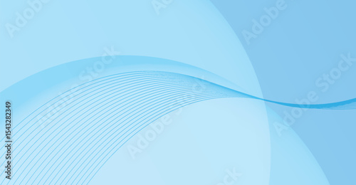 Light Blue Abstract Wave Background, Delicate Lines, Minimalist Design, Calming and Serene Graphic for Web Design, Presentations and Creative Projects in Vector Format