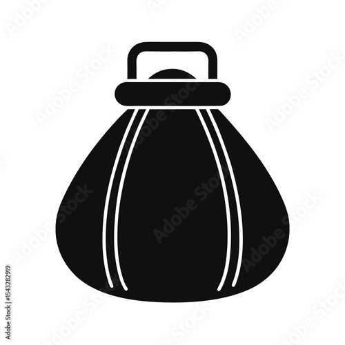 Punching bag silhouette for boxing or fitness