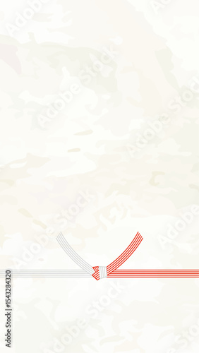 水引のベクターイラスト 熨斗　プレゼント用包装用紙背景
