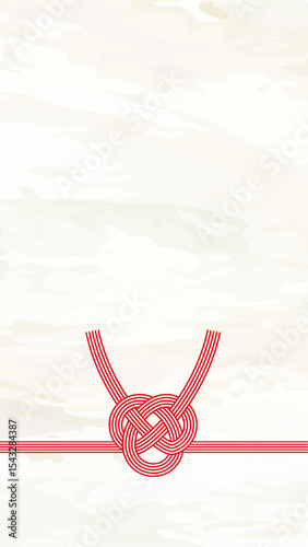 水引のベクターイラスト 熨斗　プレゼント用包装用紙背景