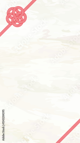 水引のベクターイラスト 熨斗　プレゼント用包装用紙背景