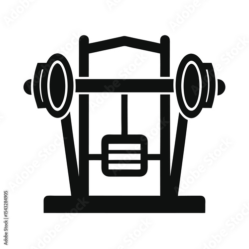 Leg press machine icon in simple style