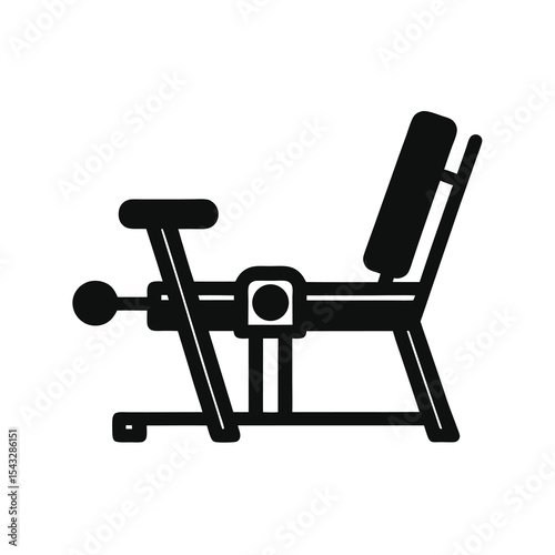 Leg extension machine icon simple style