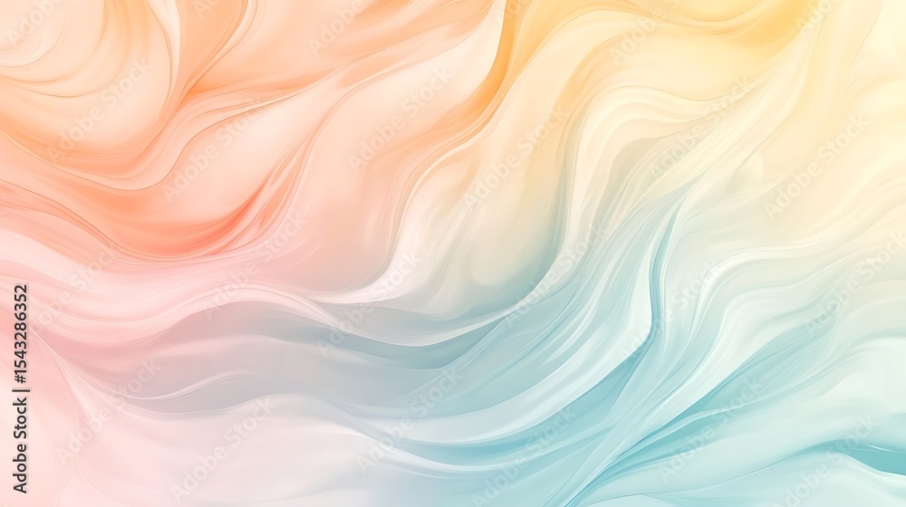 Obraz premium Soft, flowing pastel abstract design.