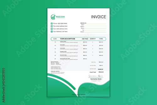brand identity letterhead and invoice design