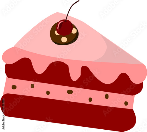 Tort urodzinowy – wektorowa ilustracja ciasta
