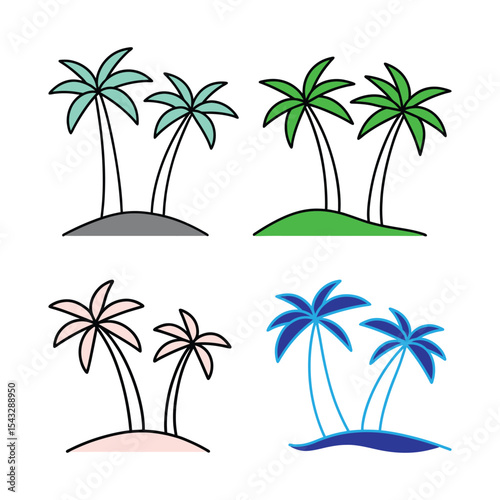 How to Draw Small Palm Trees