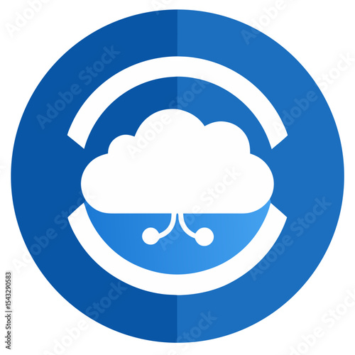 Cloud computing network connection icon