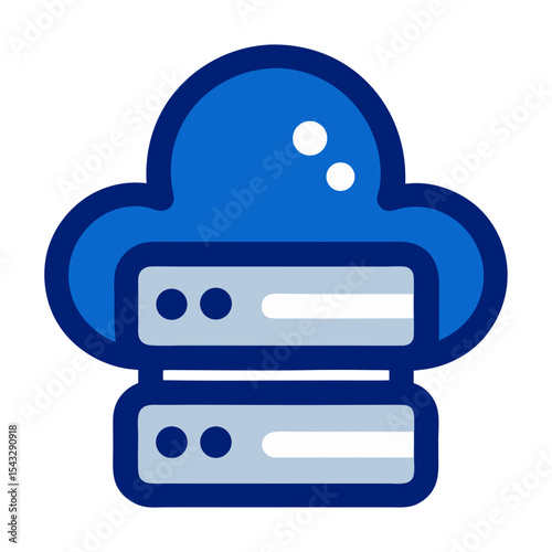 Cloud server icon data center hosting network