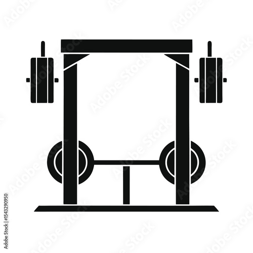 Squat Rack Silhouette for Gym and Fitness