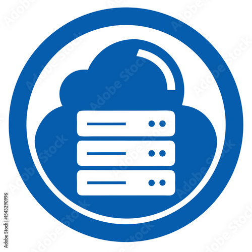Cloud server data center icon graphic