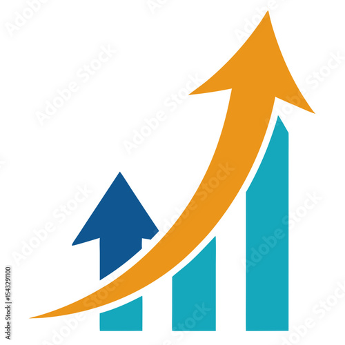 Abstract growth chart showing exponential increase