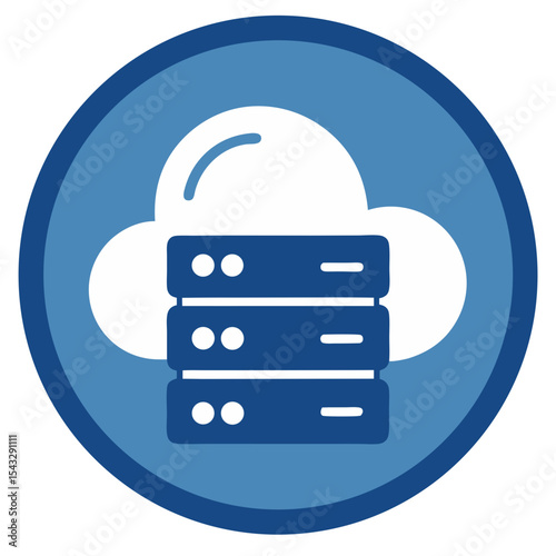 Cloud computing server data center icon
