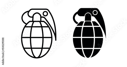 illustration of a bomb. granade icon. bomb icon. hand granade png and vector illustration on transparent background.