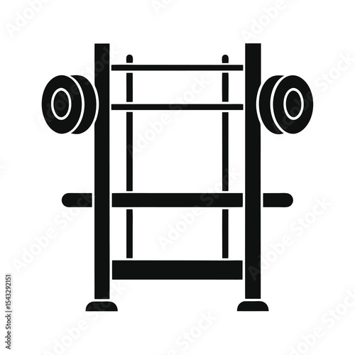 Weight Rack Silhouette for Gym Equipment