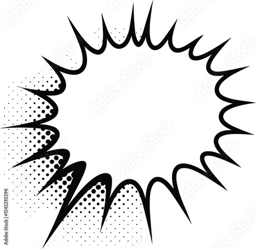 Dynamic Comic Book Speech Bubble  A Versatile Design Element for Graphic Novels, Comics, and Illustrations