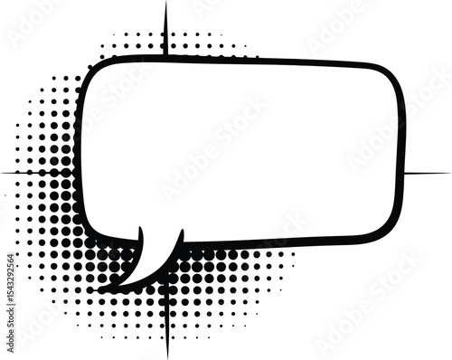 Blank Comic Book Speech Bubble Illustration  Perfect for Design Projects, Comics, and Graphic Novels