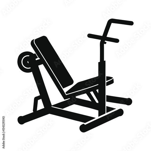 Weight Bench Silhouette for Training and Exercise