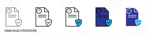 Secure Document Icons – Verified File and Protection Symbols in Various Styles