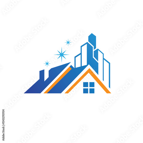 real estate abstract logo modern style