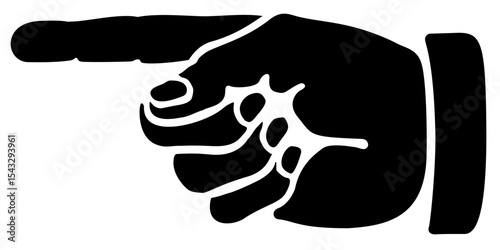 Clicking finger icon, hand pointer vector.